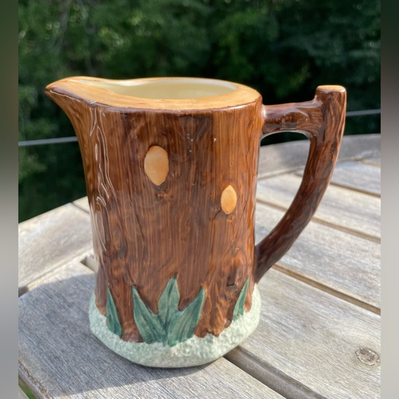 Vintage Keele Street Pottery Tree Trunk Jug / Pitcher - Picture 1 of 6